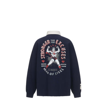 xVESSEL x Superman Long Sleeve Polo Shirt