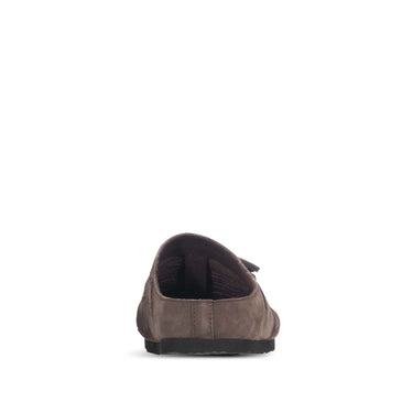 xVESSEL Suede Wheat-Braid Tassel Mule Earth