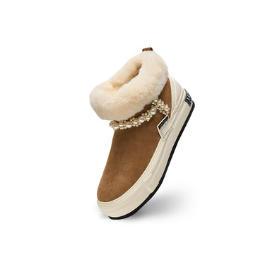 xVESSEL x Luxe Ankle Boots Pearly Ranch Suede