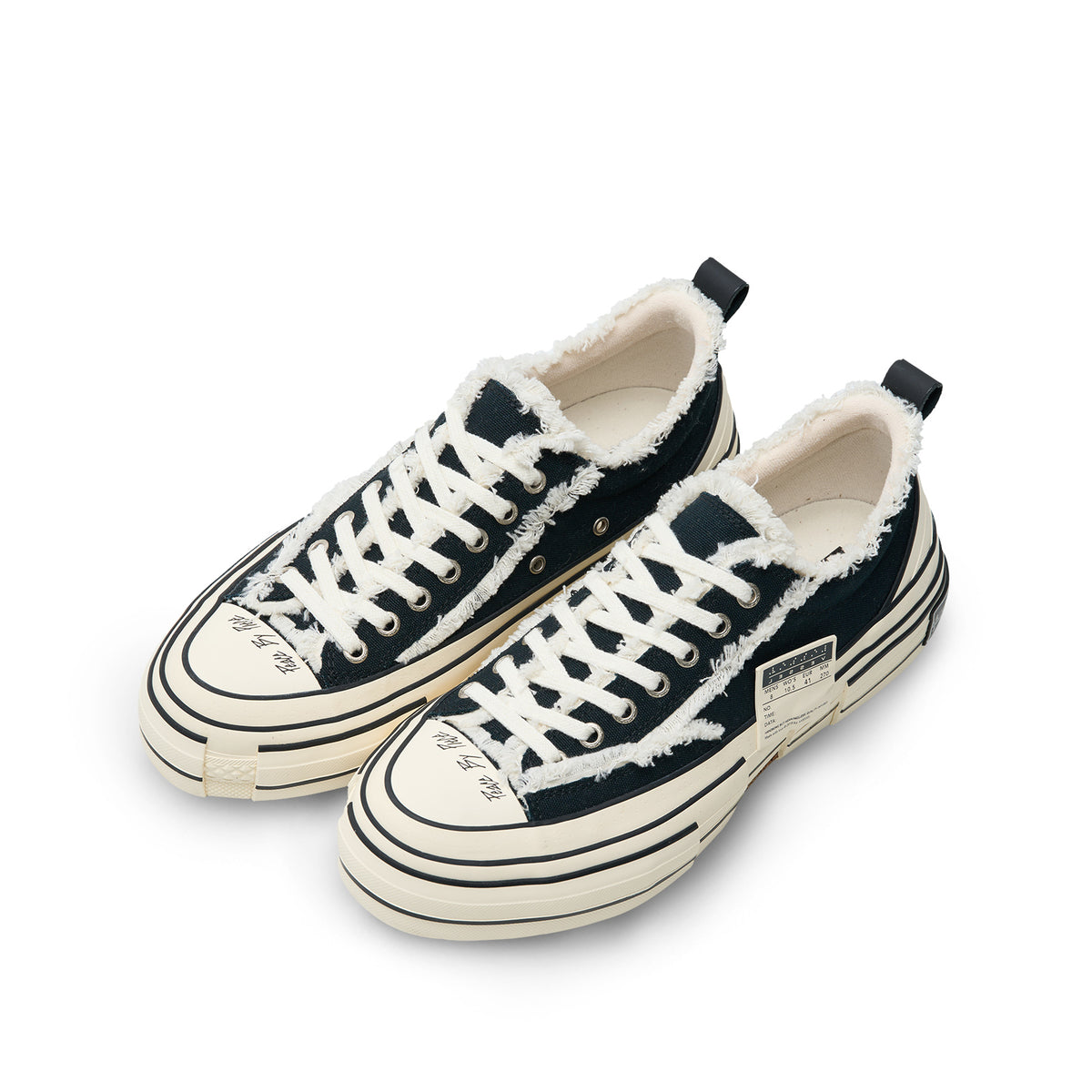 G.O.P. Lows Black | Deconstructed Canvas Sneakers – xVESSEL Universal